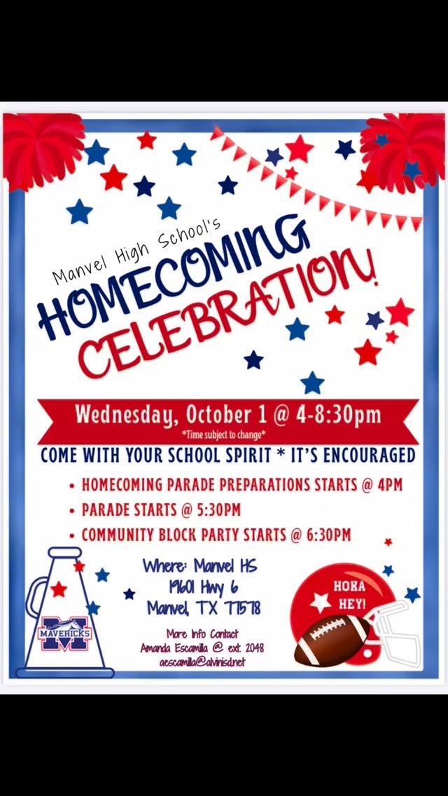 Manvel Homecoming Parade 2025 #homecoming #parade #celebrate #manveltx #hoco #hokahey #mavericks