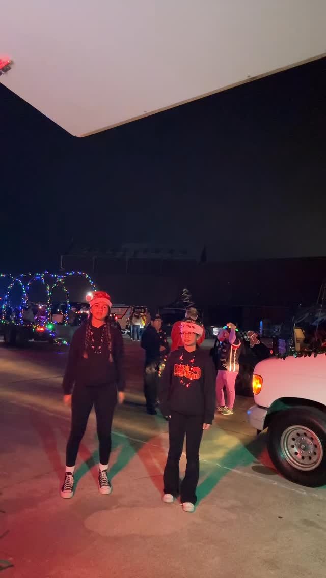 Pre-parade Shenanigans #parade #christmaslights #manveltx