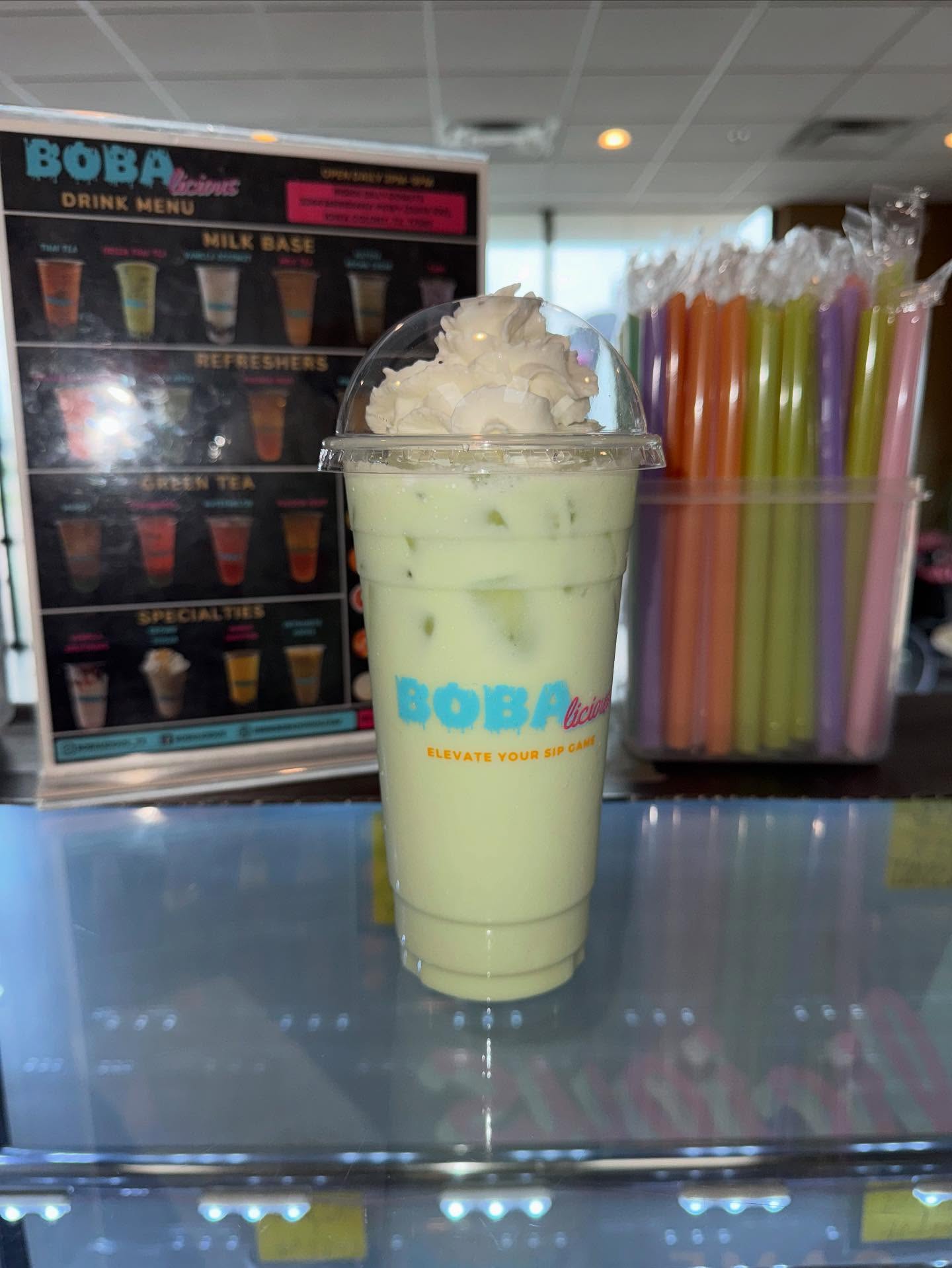 **Limited Time**
Honeydew Milk Tea with whipped cream added #sweettreat #creamy #goodness #tasty #ɴᴇᴡɪᴛᴇᴍ #honeydewmelon #drink