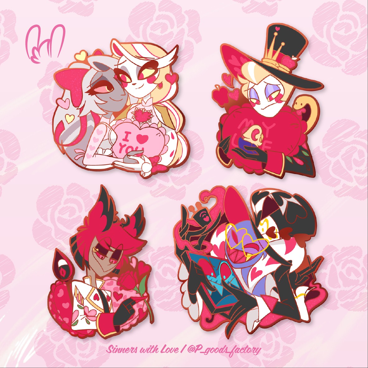 💝Sinners with Love❤️🔥
Introducing my first late 2026 Valentine series, and Hazbin series, Sinners with Love! Which one is your favorite ship?
These pins are on PO right now in my shop, and you'll able to get it as a sticker or a bundle with free sticker! Also I changed a bit for this design, every pins will made with rose gold plate and add some special effects.
🔗More info in link in bio!
#HazbinHotel #Chaggie #Voxval #chaliemorningstar #chalie #Lucifer #lucifermorningstar #Alastor #vox #Valentino #vincentwhiteman #vaggie #vaggi #Vees #enamelpin #enaamelpins #pin #pins #valentines #valentine #valentinesday #hazbinhotelfanart