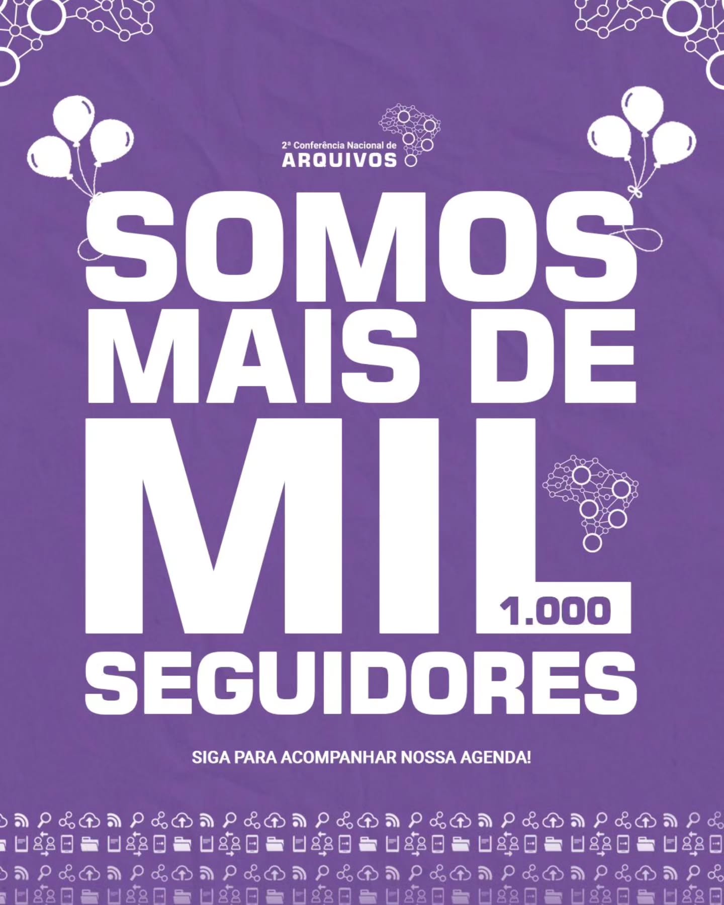 Nossa comunidade no Instagram já tem mais de mil seguidores! Compartilhe nosso conteúdo para que a página cresça ainda mais, rumo à realização de uma conferência histórica!
Aqui e em nosso site, acompanhe o calendário das etapas preparatórias, os principais documentos e orientações, a cobertura das conferências livres e estaduais. Acesse: 2cnarquivos.org.
#2CNArq #Arquivos #Cidadania #Democracia