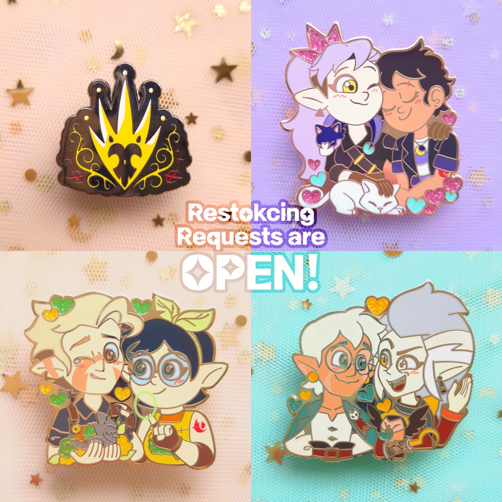 📢Restocking requests are open!!
4 old pins are now open for restocking request!
I've got a many request or ISO of these four pins, and now you can request it if you want it to restore!!
❓How to sign up for Restocking Request?
Go to my shop, and find the item you wanted. You can fill out your email, and that's done! My shop will inform you when it's available again. But reminder, it won't be restore if it doesn't have enough interests. So please share and show me your love!
#Theowlhouse #HelluvaBoss #Lumity #Huntlow #Raeda #TOH #Luznoceda #AmityBlight #TOHHunter #Willowpark #Rainewhispers #Eda #edalynclawthorne #Stolitz #Stolas #Blitz #blitzo #enamelpin #enamelpins #pin #pins