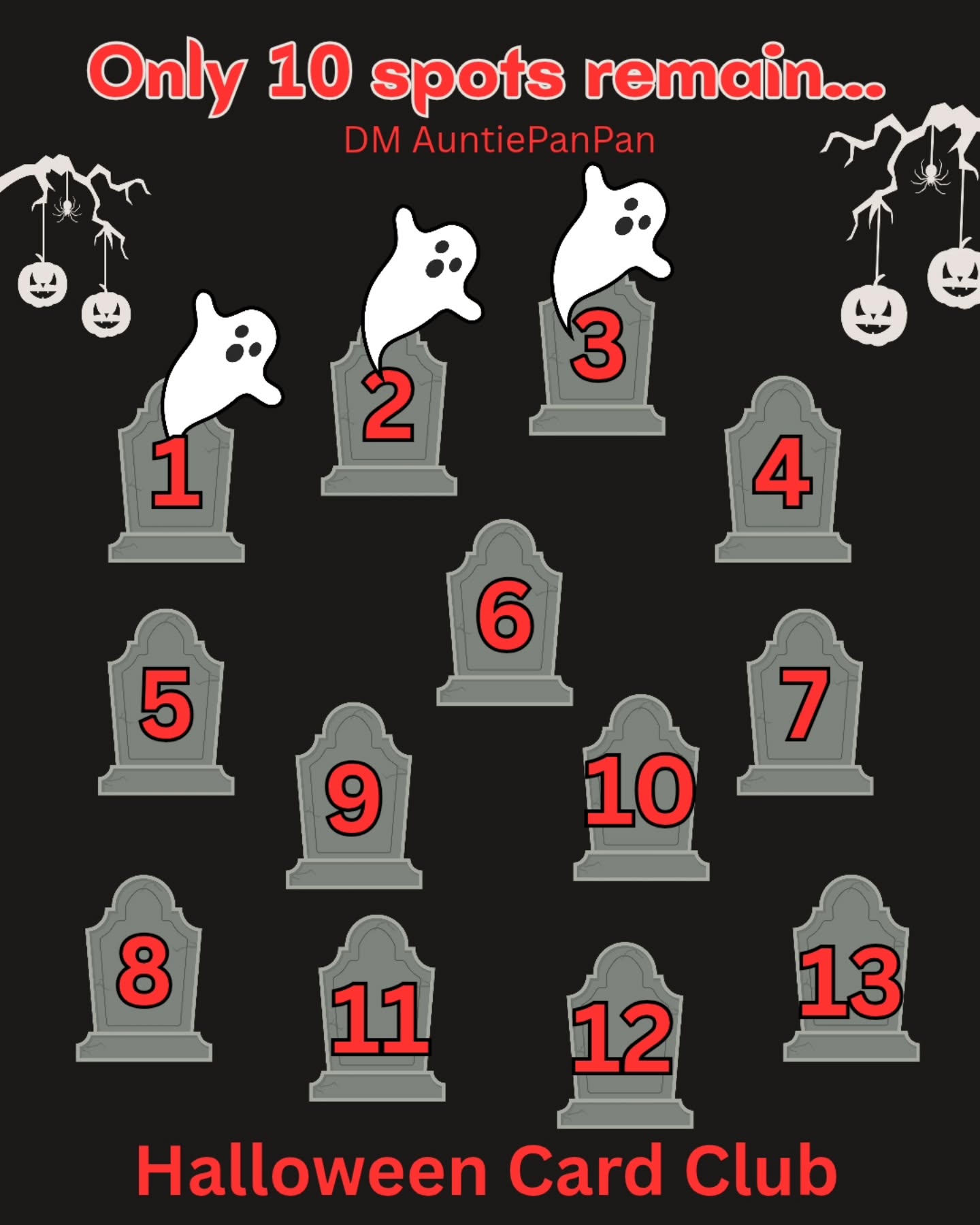 Only 10 Spots remain for the living of the Halloween Card Club.
DEADLINE IS NEXT SUNDAY 9/27.
🦇💜🦇
Also each of the 13 will be enrolled for a special drawing that the winner will be announced on November 1st ... we are not revealing the Prize until October.
Muahahahaha!!!!!
#october #halloweencardclub #halloween #tarot